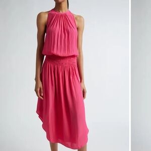 Ramy Brook Pink Silk Midi Dress